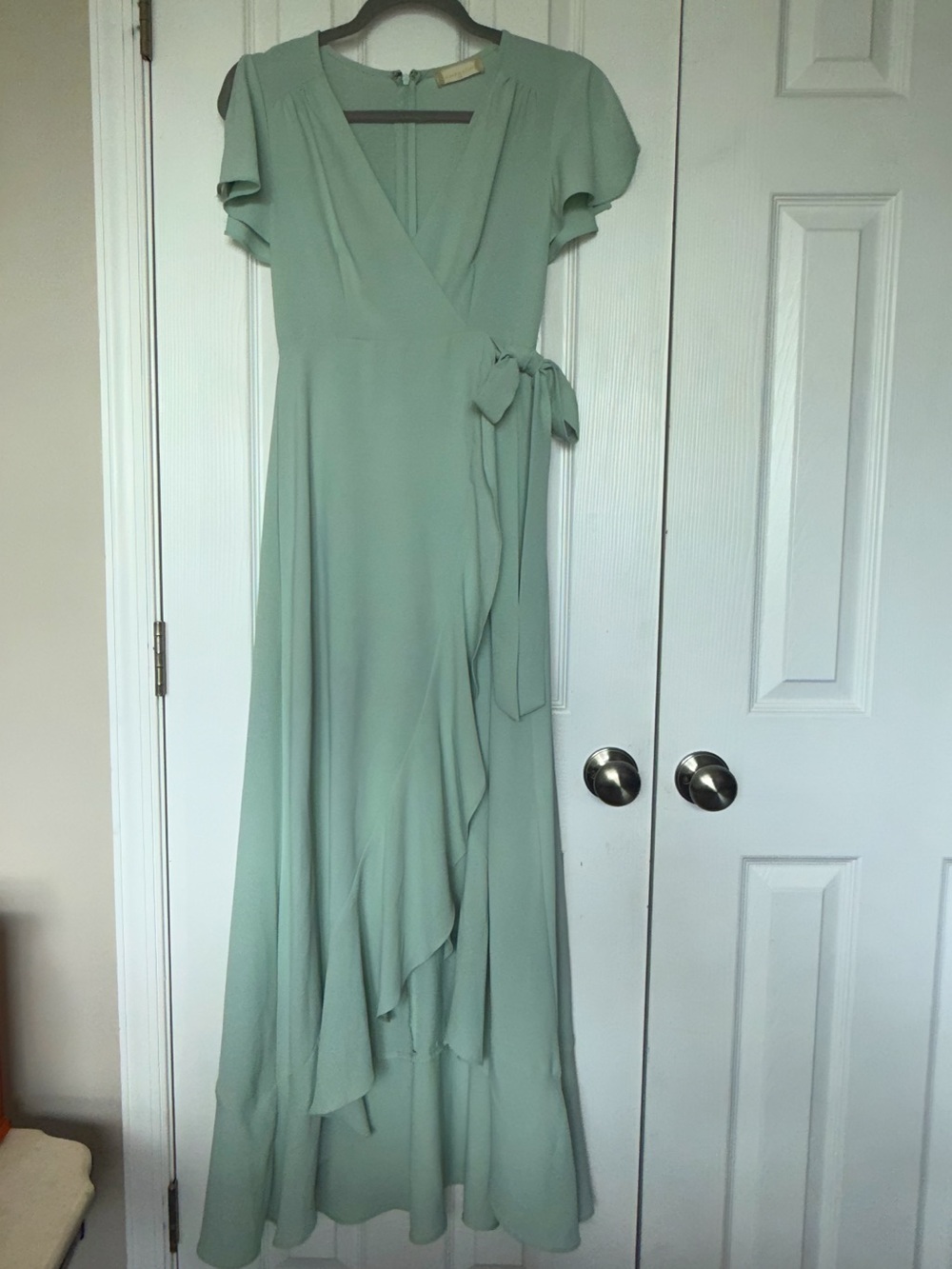 Altar'd State Mint Green Wrap Maxi Dress